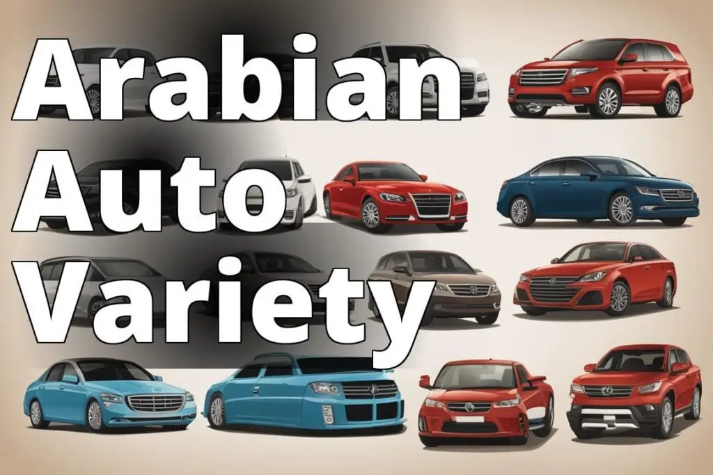 A collage of various types of cars commonly seen on the roads in different Middle Eastern countries