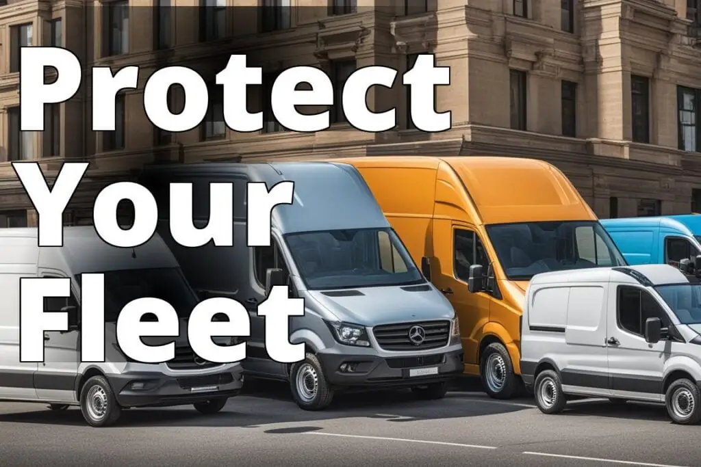 A diverse fleet of commercial vehicles on a city street