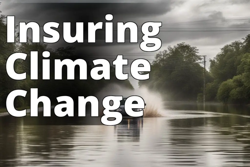 An image showing a car driving on a flooded road due to severe weather conditions